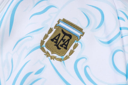 Tuta Full-zip Argentina 26/27 Uomo Bianco e Nero | Tuta da Calcio - CalcioVivo