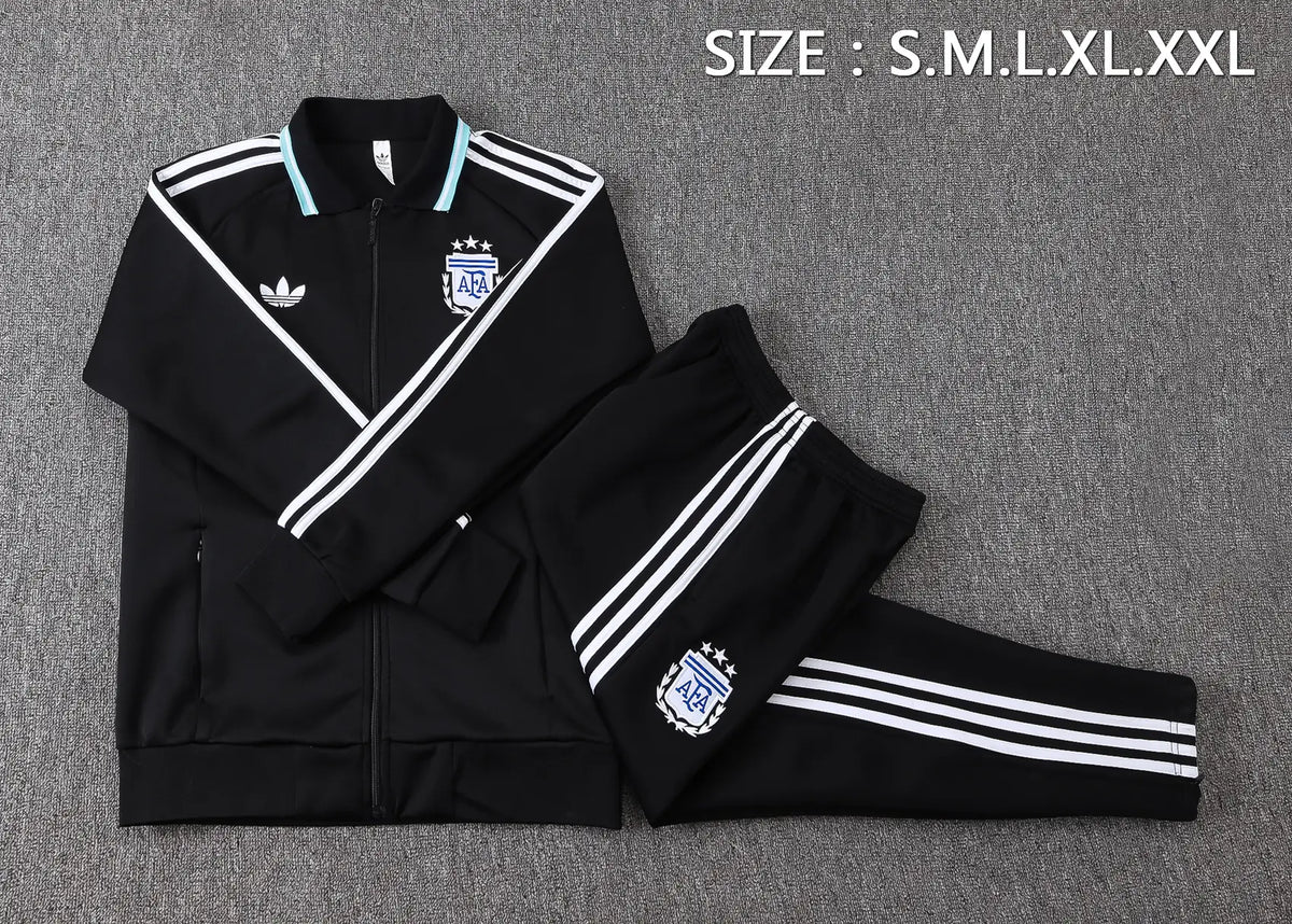 Tuta Full-zip Argentina 26/27 Uomo Nero | Tuta da Calcio - CalcioVivo