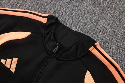 Tuta Full-zip Arsenal 26/27 Uomo Nero e Arancione | Tuta da Calcio - CalcioVivo