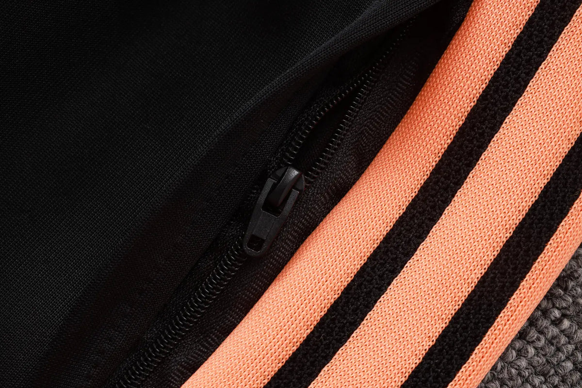 Tuta Full-zip Arsenal 26/27 Uomo Nero e Arancione | Tuta da Calcio - CalcioVivo