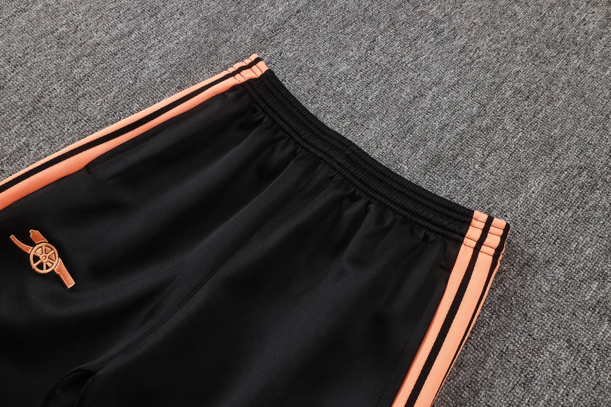 Tuta Full-zip Arsenal 26/27 Uomo Nero e Arancione | Tuta da Calcio - CalcioVivo