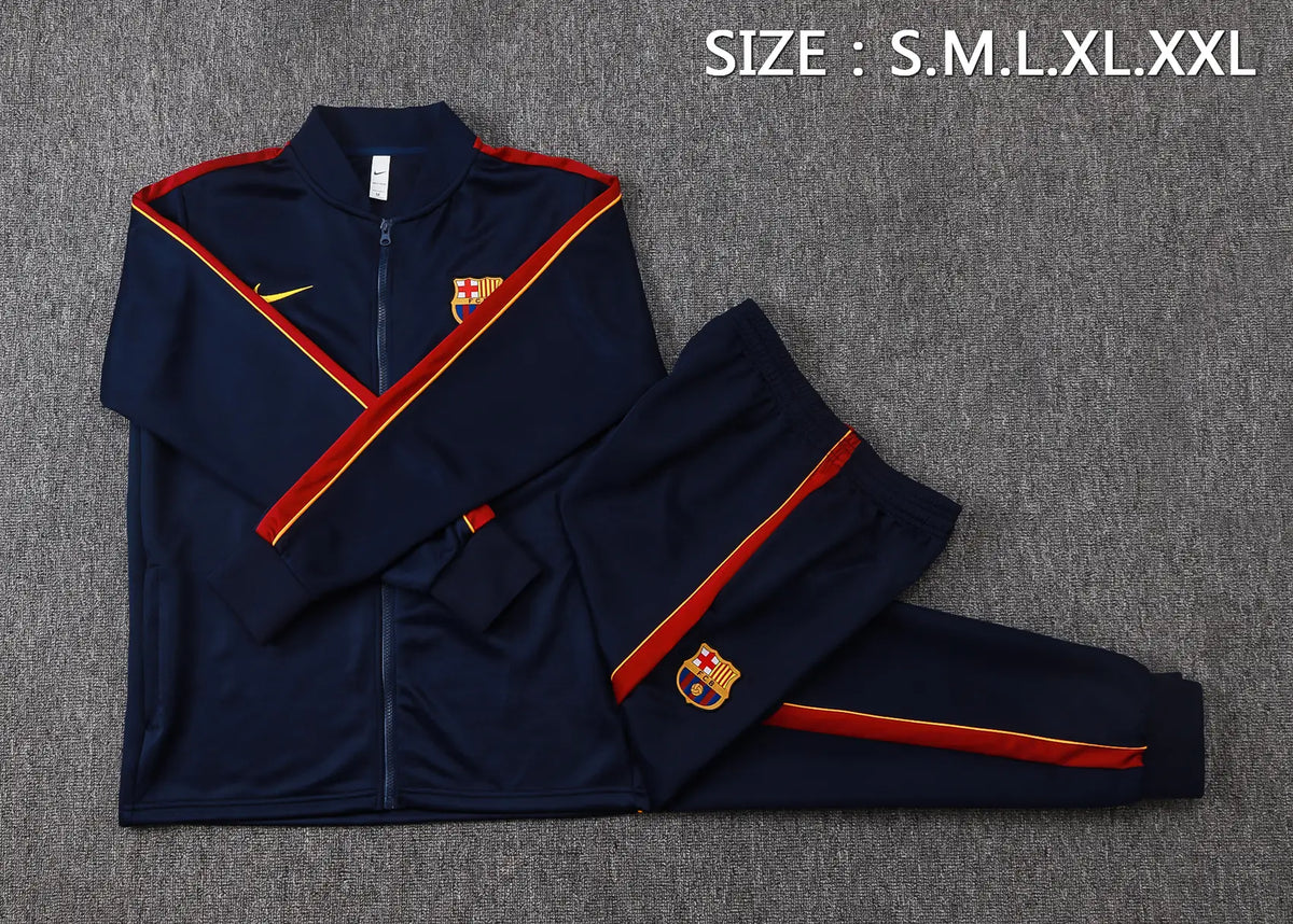 Tuta Full-zip Barcelona 26/27 Uomo Blu Navy | Tuta da Calcio - CalcioVivo