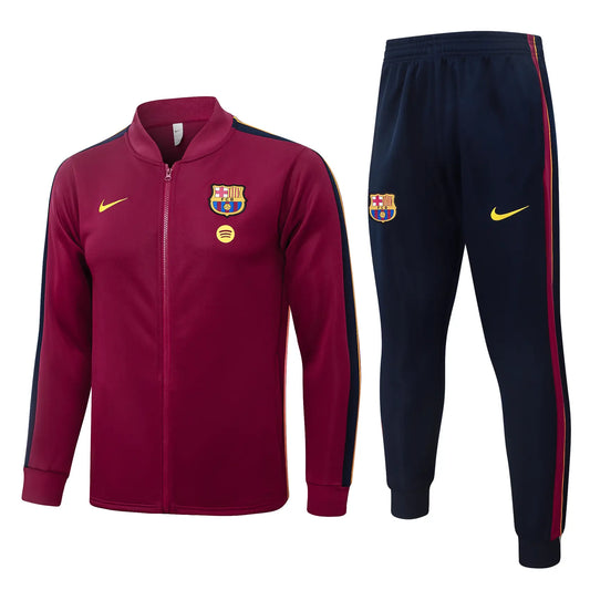 Tuta Full-zip Barcelona 26/27 Uomo Bordeaux e Blu Navy | Tuta da Calcio - CalcioVivo