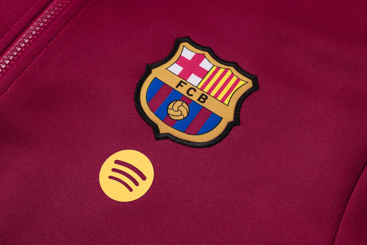 Tuta Full-zip Barcelona 26/27 Uomo Bordeaux e Blu Navy | Tuta da Calcio - CalcioVivo