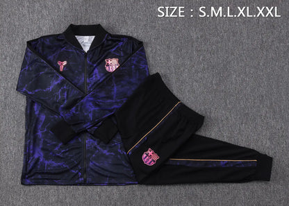 Tuta Full-zip Barcelona 26/27 Uomo Nero/Viola | Tuta da Calcio - CalcioVivo