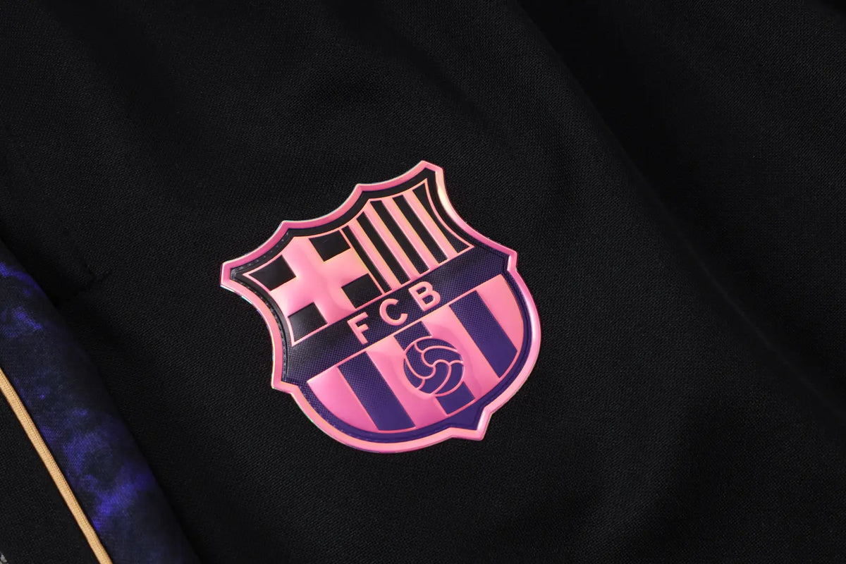 Tuta Full-zip Barcelona 26/27 Uomo Nero/Viola | Tuta da Calcio - CalcioVivo