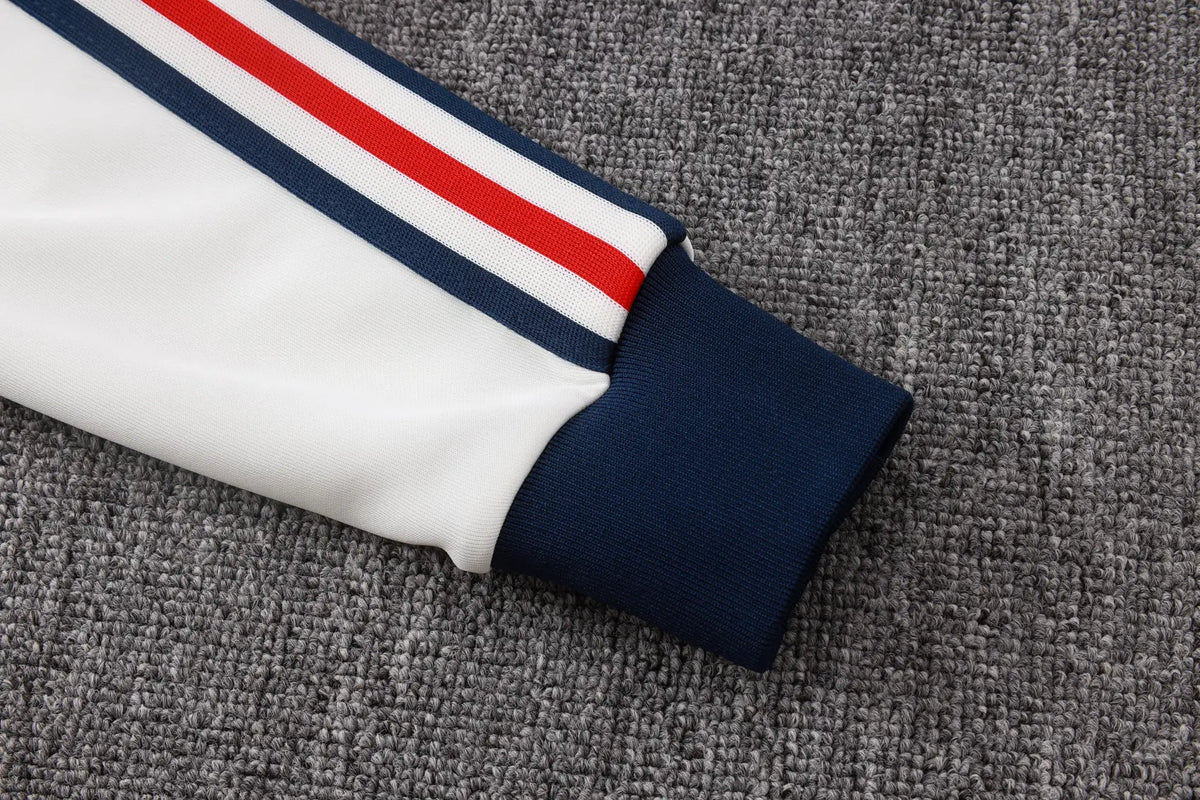 Tuta Full-zip Bayern Munich 26/27 Uomo Bianco e Blu Navy | Tuta da Calcio - CalcioVivo