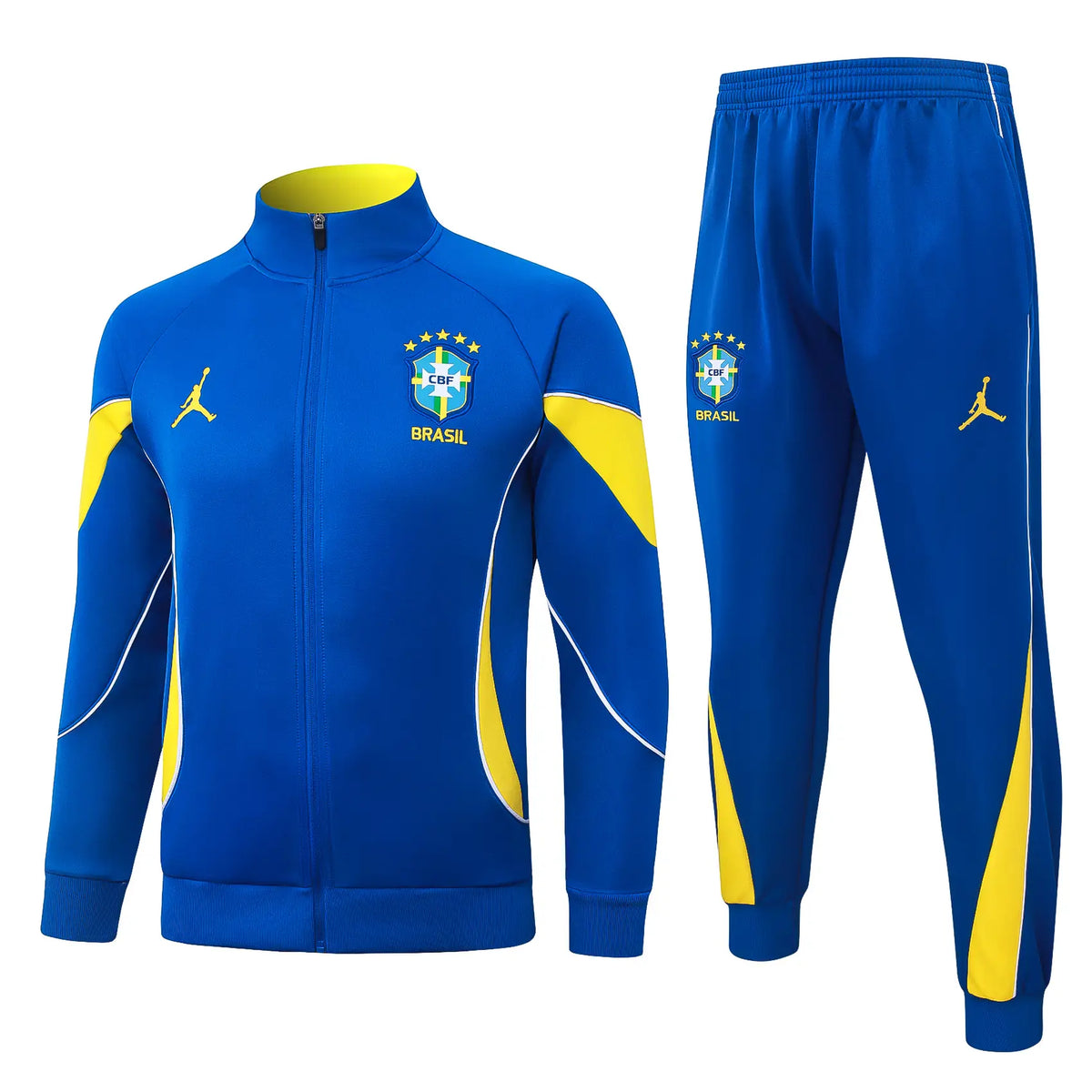 Tuta Full-zip Brasile 26/27 Uomo Blu Reale con inserti Gialli | Tuta da Calcio - CalcioVivo