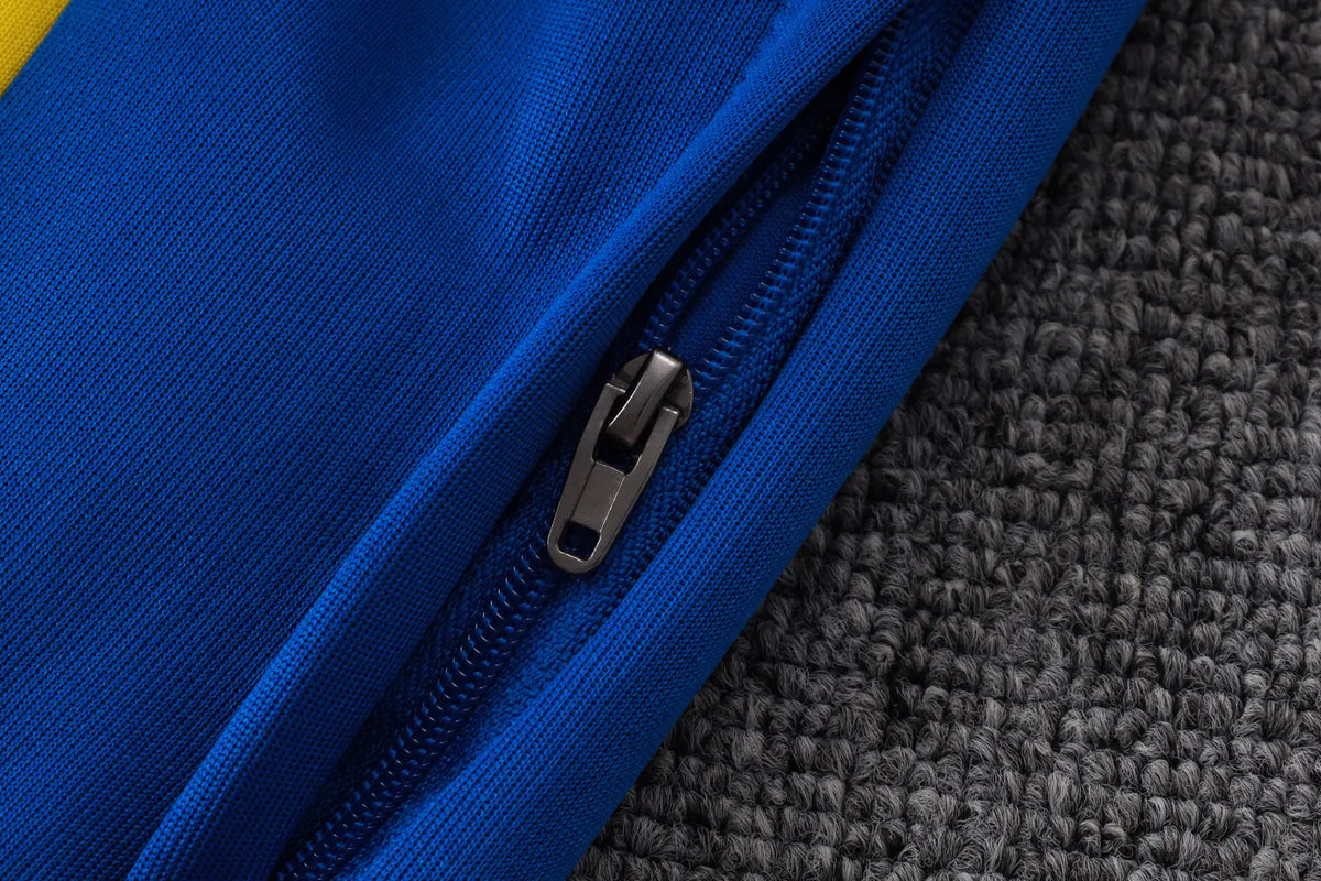 Tuta Full-zip Brasile 26/27 Uomo Blu Reale con inserti Gialli | Tuta da Calcio - CalcioVivo