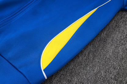 Tuta Full-zip Brasile 26/27 Uomo Blu Reale con inserti Gialli | Tuta da Calcio - CalcioVivo