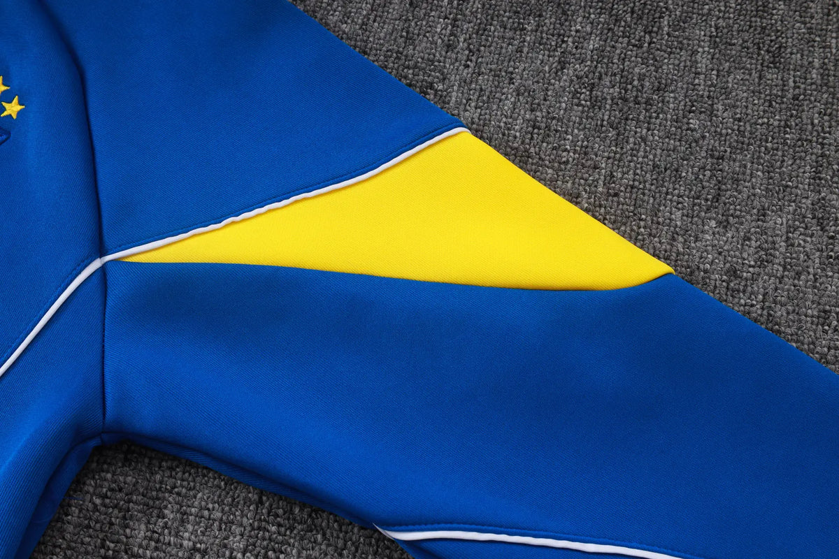 Tuta Full-zip Brasile 26/27 Uomo Blu Reale con inserti Gialli | Tuta da Calcio - CalcioVivo