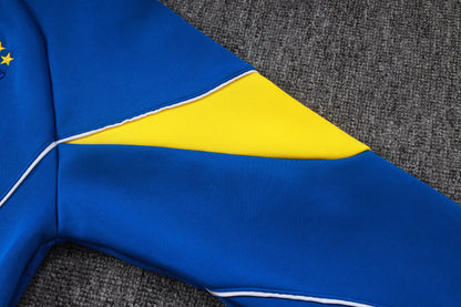 Tuta Full-zip Brasile 26/27 Uomo Blu Reale con inserti Gialli | Tuta da Calcio - CalcioVivo