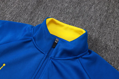 Tuta Full-zip Brasile 26/27 Uomo Blu Reale con inserti Gialli | Tuta da Calcio - CalcioVivo