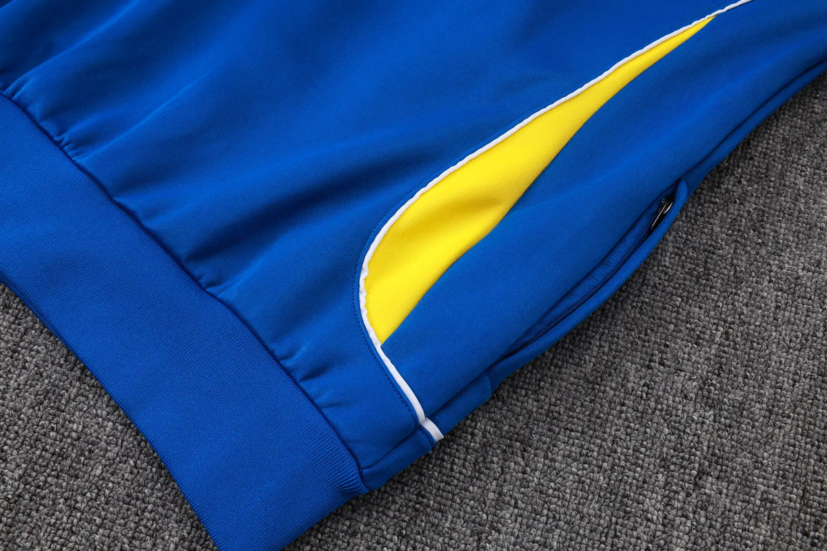 Tuta Full-zip Brasile 26/27 Uomo Blu Reale con inserti Gialli | Tuta da Calcio - CalcioVivo