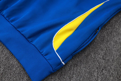 Tuta Full-zip Brasile 26/27 Uomo Blu Reale con inserti Gialli | Tuta da Calcio - CalcioVivo