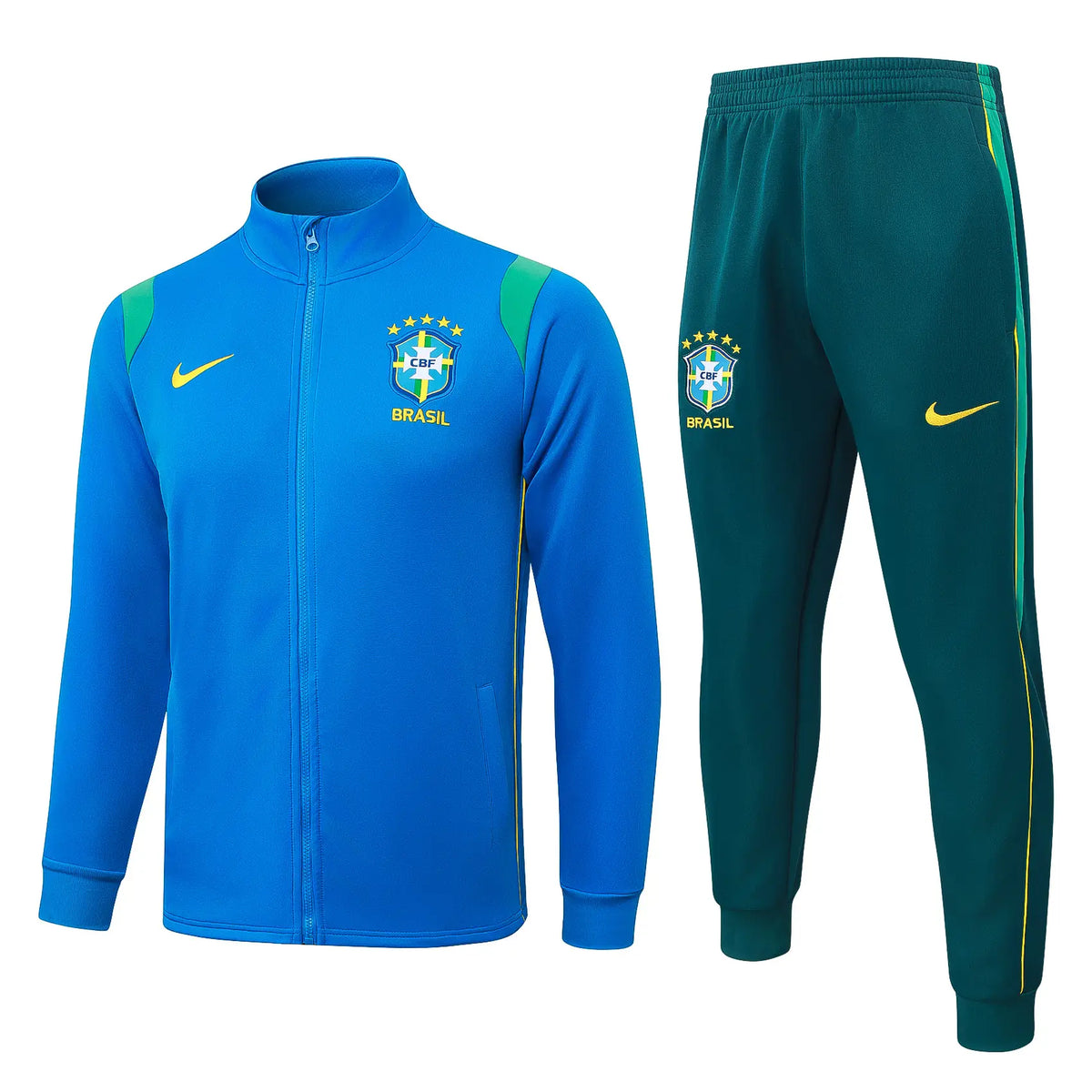 Tuta Full-zip Brasile 26/27 Uomo Blu/Verde | Tuta da Calcio - CalcioVivo
