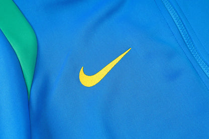 Tuta Full-zip Brasile 26/27 Uomo Blu/Verde | Tuta da Calcio - CalcioVivo