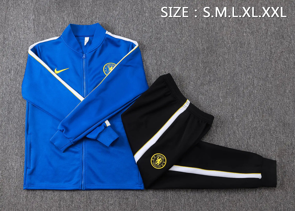 Tuta Full-zip Chelsea 26/27 Uomo Blu e Nero | Tuta da Calcio - CalcioVivo