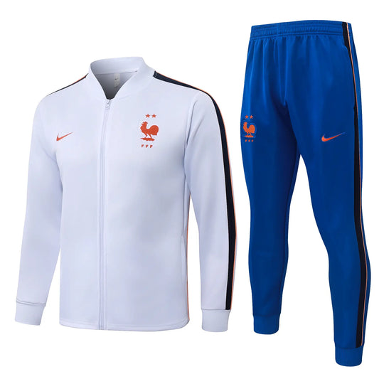 Tuta Full-zip Francia 26/27 Uomo Bianco e Blu | Tuta da Calcio - CalcioVivo
