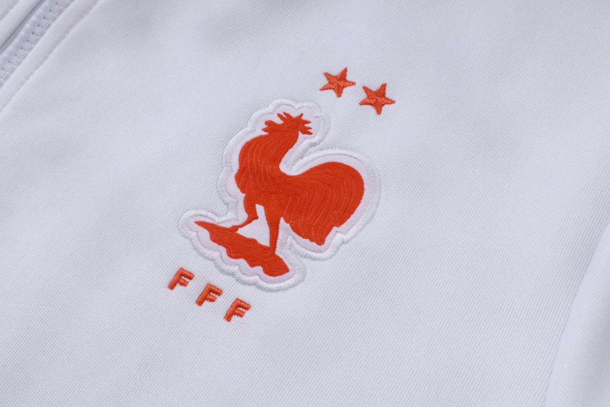Tuta Full-zip Francia 26/27 Uomo Bianco e Blu | Tuta da Calcio - CalcioVivo