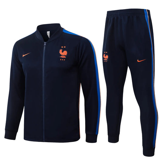 Tuta Full-zip Francia 26/27 Uomo Blu Navy | Tuta da Calcio - CalcioVivo