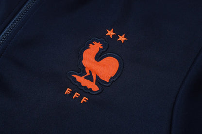 Tuta Full-zip Francia 26/27 Uomo Blu Navy | Tuta da Calcio - CalcioVivo