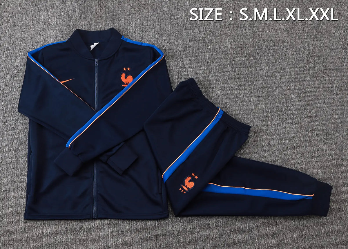 Tuta Full-zip Francia 26/27 Uomo Blu Navy | Tuta da Calcio - CalcioVivo