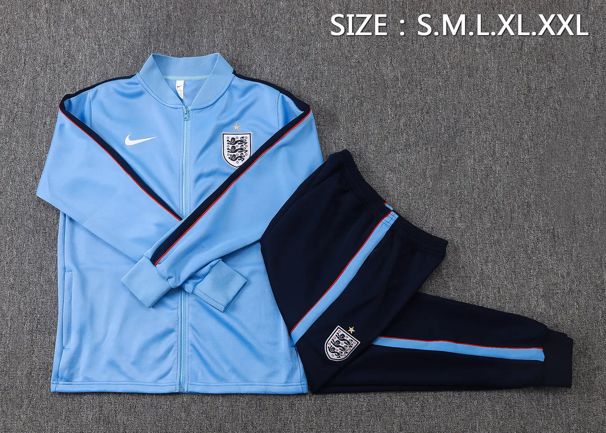 Tuta Full-zip Inghilterra 26/27 Uomo Azzurro | Tuta da Calcio - CalcioVivo