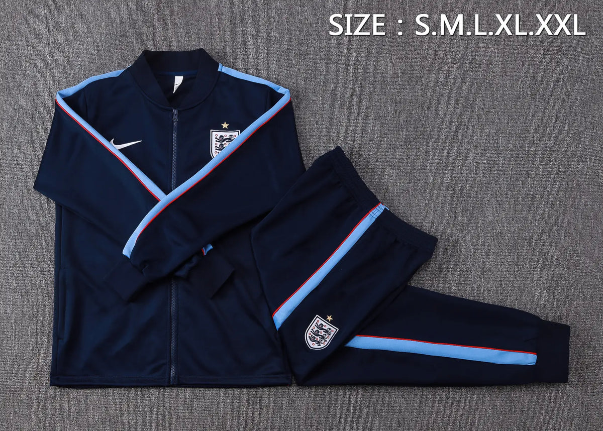 Tuta Full-zip Inghilterra 26/27 Uomo Blu Navy | Tuta da Calcio - CalcioVivo