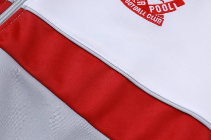 Tuta Full-zip Liverpool 26/27 Uomo Bianco e Grigio | Tuta da Calcio - CalcioVivo