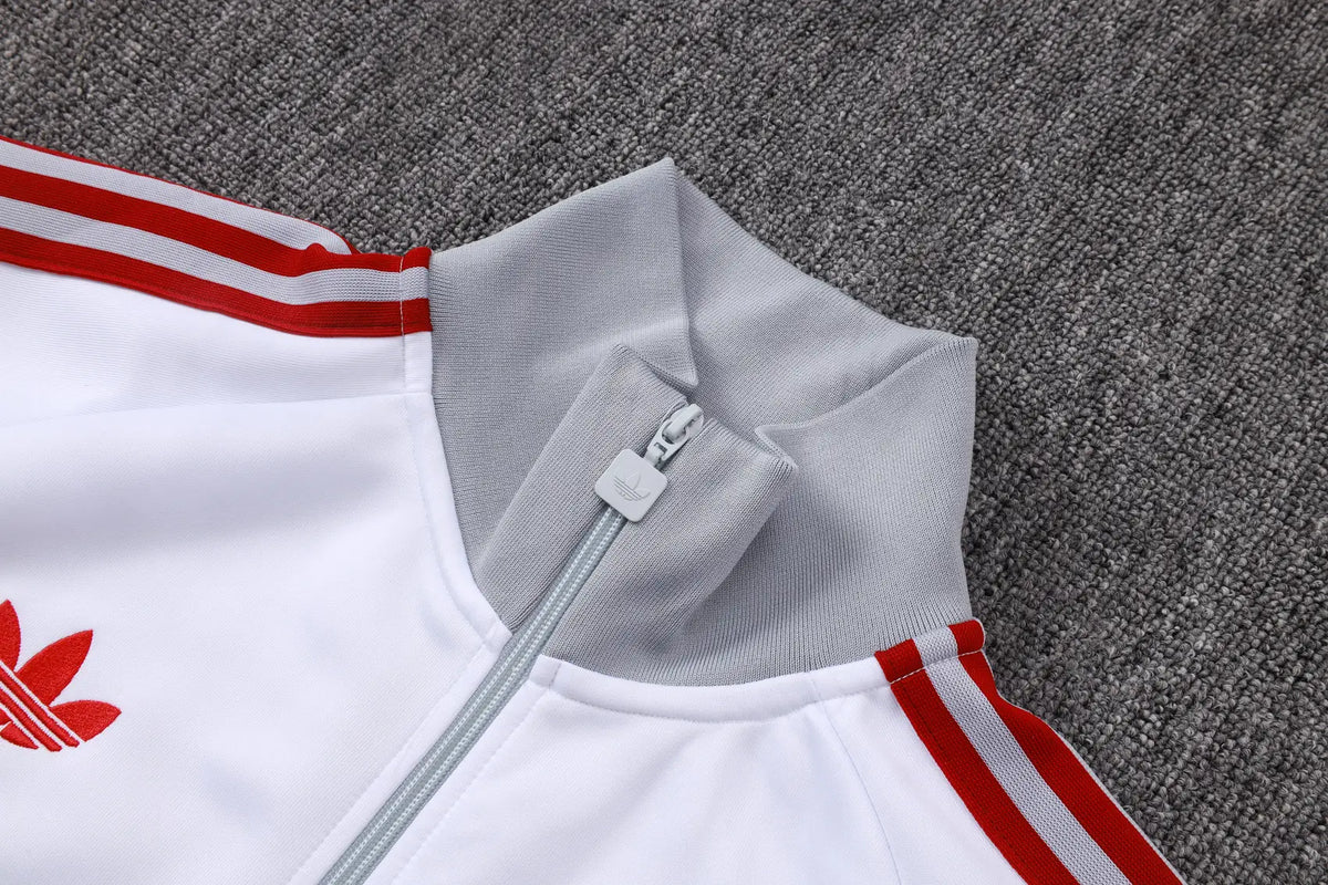 Tuta Full-zip Liverpool 26/27 Uomo Bianco e Grigio | Tuta da Calcio - CalcioVivo