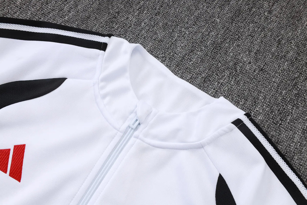 Tuta Full-zip Liverpool 26/27 Uomo Bianco e Nero | Tuta da Calcio - CalcioVivo