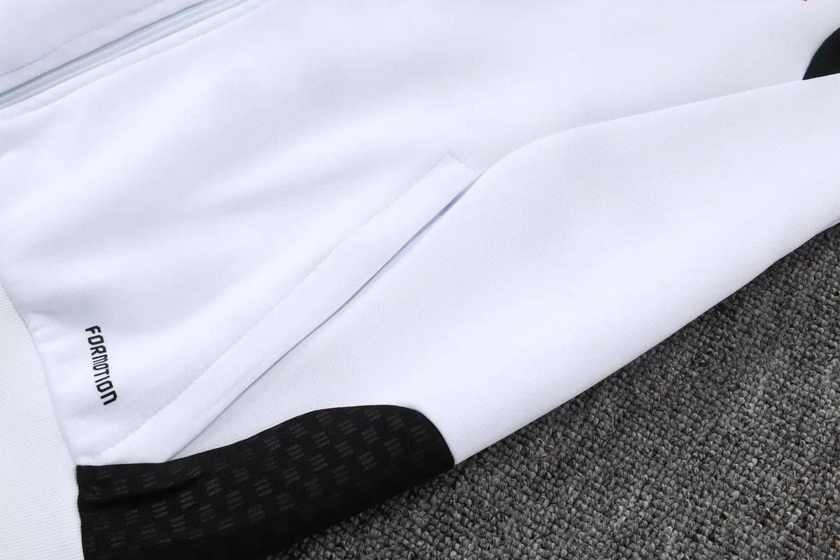 Tuta Full-zip Liverpool 26/27 Uomo Bianco e Nero | Tuta da Calcio - CalcioVivo