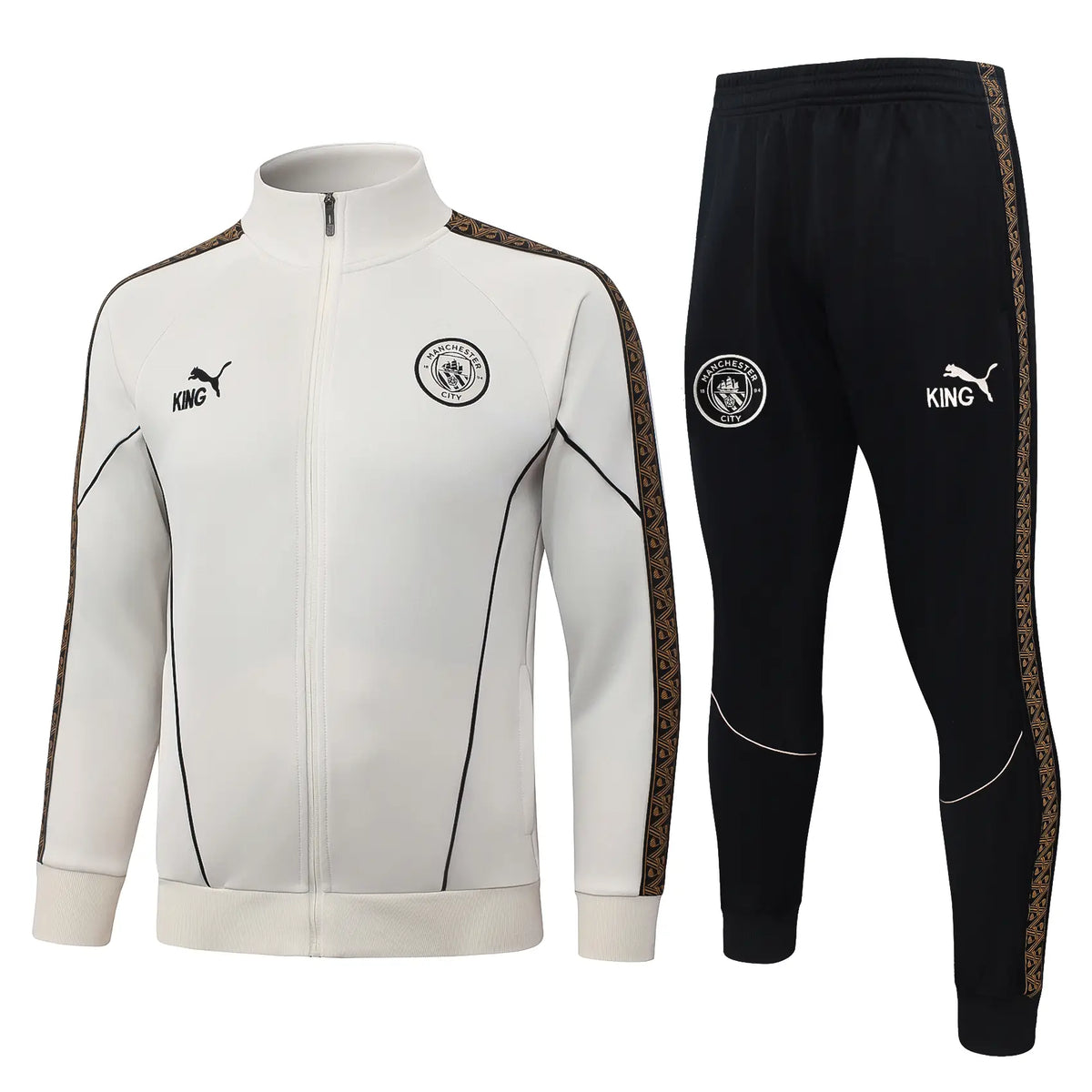 Tuta Full-zip Manchester City 26/27 Uomo Bianco e Nero | Tuta da Calcio - CalcioVivo