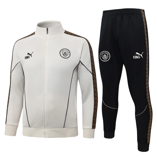 Tuta Full-zip Manchester City 26/27 Uomo Bianco e Nero | Tuta da Calcio - CalcioVivo