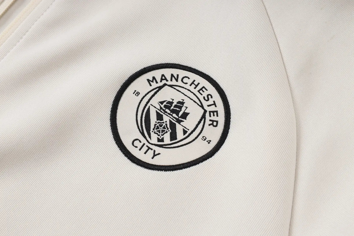 Tuta Full-zip Manchester City 26/27 Uomo Bianco e Nero | Tuta da Calcio - CalcioVivo