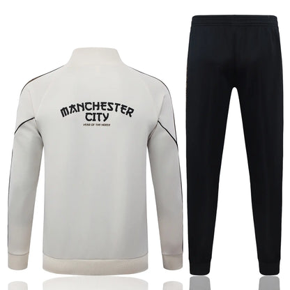 Tuta Full-zip Manchester City 26/27 Uomo Bianco e Nero | Tuta da Calcio - CalcioVivo