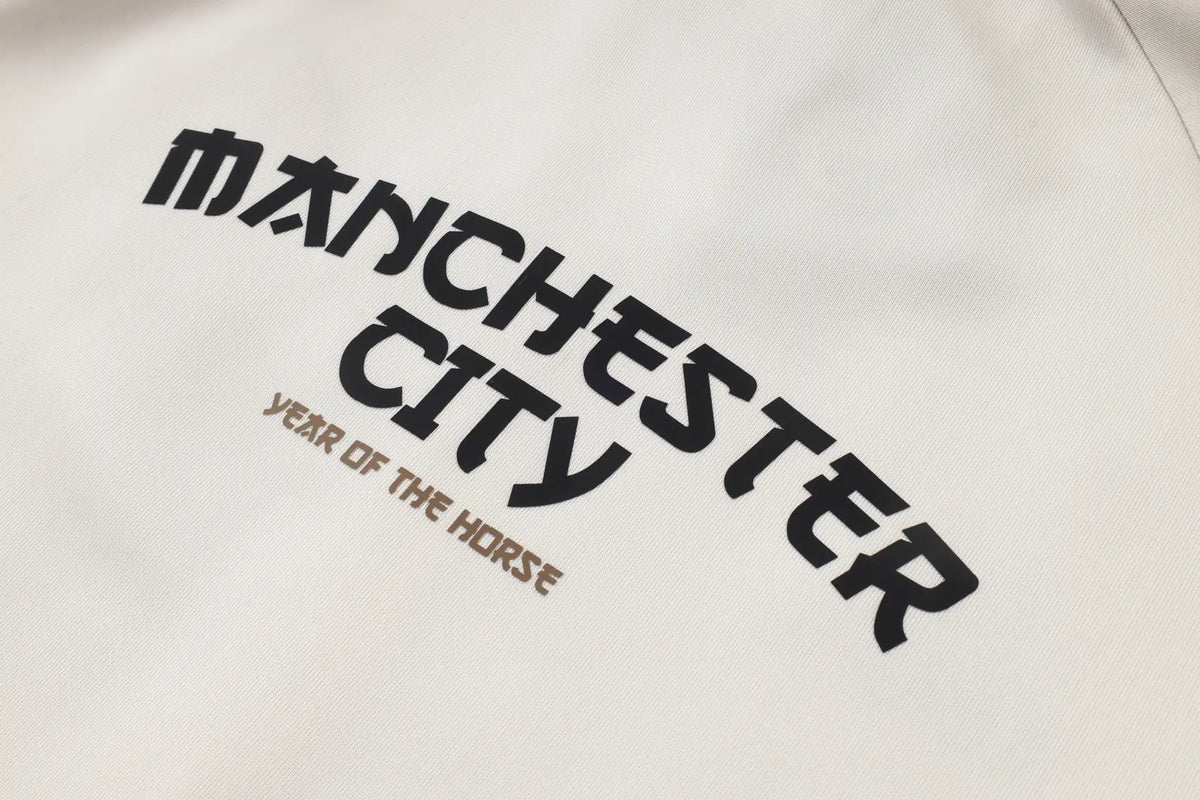 Tuta Full-zip Manchester City 26/27 Uomo Bianco e Nero | Tuta da Calcio - CalcioVivo