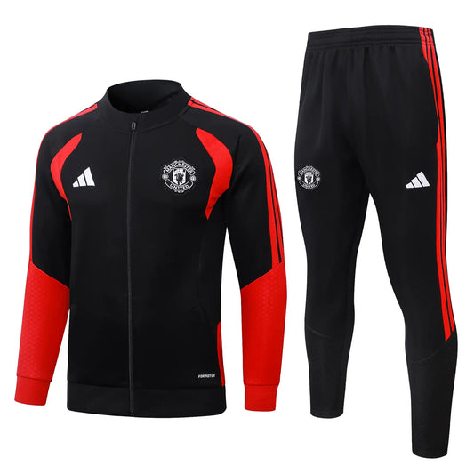 Tuta Full-zip Manchester United 26/27 Uomo Nero/Rosso | Tuta da Calcio - CalcioVivo