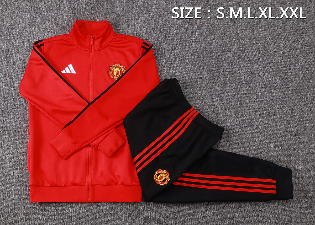 Tuta Full-zip Manchester United 26/27 Uomo Rosso e Nero | Tuta da Calcio - CalcioVivo