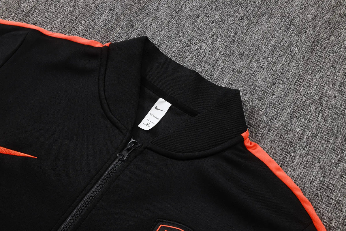 Tuta Full-zip Olanda 26/27 Uomo Nero | Tuta da Calcio - CalcioVivo