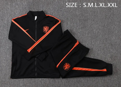 Tuta Full-zip Olanda 26/27 Uomo Nero | Tuta da Calcio - CalcioVivo