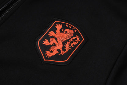Tuta Full-zip Olanda 26/27 Uomo Nero | Tuta da Calcio - CalcioVivo