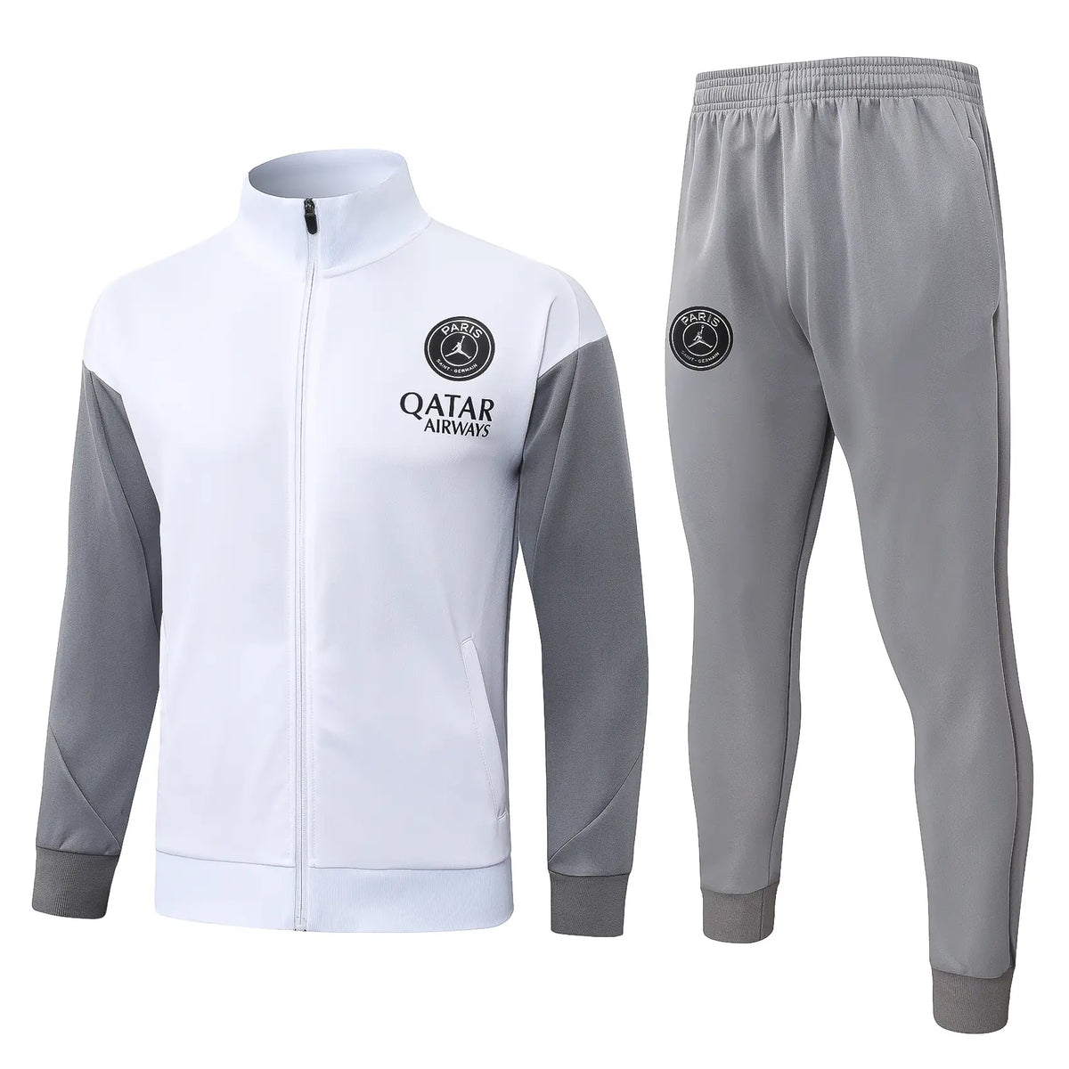 Tuta Full-zip PSG 26/27 Uomo Bianco e Grigio | Tuta da Calcio - CalcioVivo