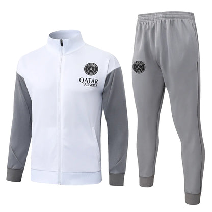 Tuta Full-zip PSG 26/27 Uomo Bianco e Grigio | Tuta da Calcio - CalcioVivo