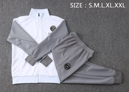 Tuta Full-zip PSG 26/27 Uomo Bianco e Grigio | Tuta da Calcio - CalcioVivo