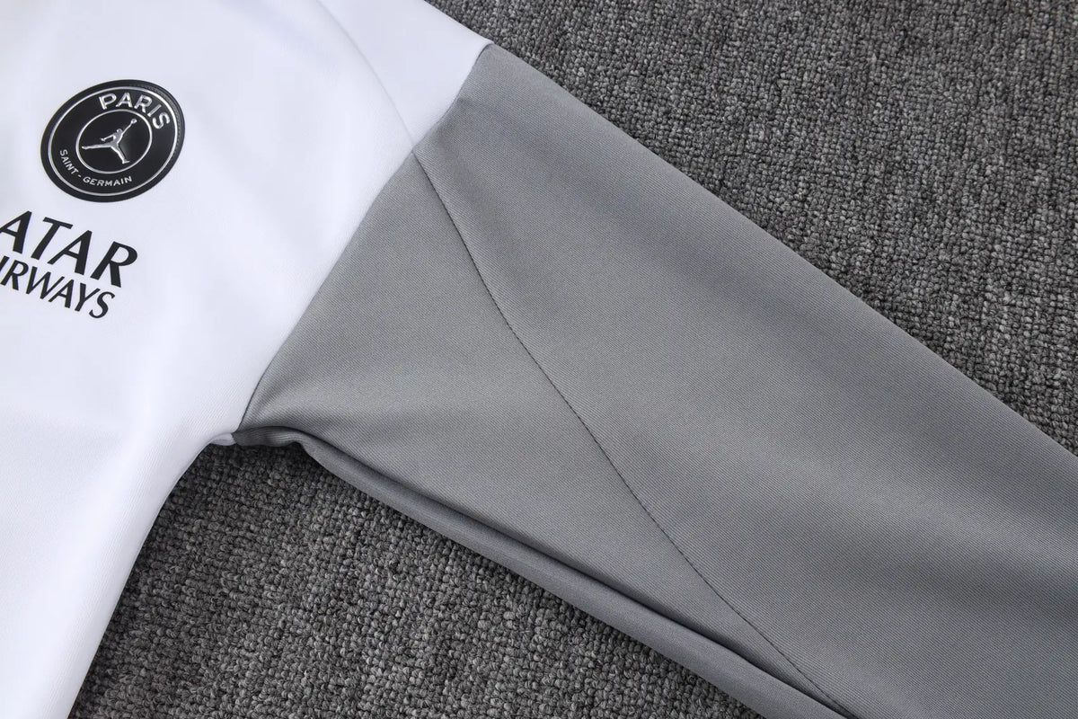 Tuta Full-zip PSG 26/27 Uomo Bianco e Grigio | Tuta da Calcio - CalcioVivo