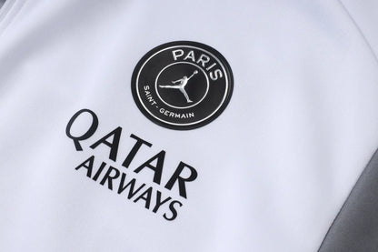 Tuta Full-zip PSG 26/27 Uomo Bianco e Grigio | Tuta da Calcio - CalcioVivo