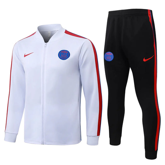 Tuta Full-zip PSG 26/27 Uomo Bianco/Nero | Tuta da Calcio - CalcioVivo