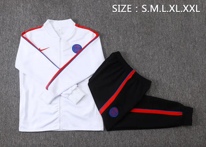 Tuta Full-zip PSG 26/27 Uomo Bianco/Nero | Tuta da Calcio - CalcioVivo